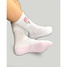 ZOĪ Popsicle Crew Grip Socks white pink on feet