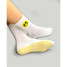 ZOĪ Smiley Crew Grip Socks white yellow on feet