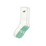ZOĪ Watermelon Crew Grip Socks White Green flat lay