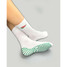 ZOĪ Watermelon Crew Grip Socks White Green on feet