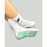 ZOĪ Happy Pickle Crew Grip Socks green on feet