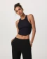 Vuori Women's Pose Plyo Tank Top Black front view
