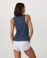Vuori Women's Energy Long Tank Top Blue Coast back view