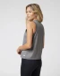 Vuori Women's Energy Long Tank Top Heather Grey back view