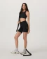Vuori AllTheForm High Neck Sports Bra AT Black Full front view