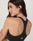 Vuori AllTheForm High Neck Sports Bra AT Black fabric detail