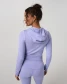 Vuori Women's Halo Mini Full Zip Hoodie Hyacinth Heather back