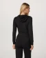Vuori Women's Halo Mini Full Zip Hoodie Black Heather back