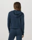 Vuori Women's Halo Mini Full Zip Hoodie Blue Coast Heather back