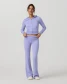 Vuori Women's Halo Mini Full Zip Hoodie Hyacinth Heather full view