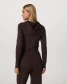 Vuori Women's Halo Mini Full Zip Hoodie Java Heather back