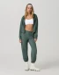 Vuori Halo Modern Full Zip Hoodie Agate Green full length