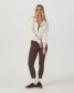 Vuori Halo Modern Full Zip Hoodie Ecru Heather full length