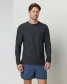 Vuori Men's Longsleeve Strato Tech Tee Charcoal Heather front