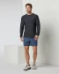 Vuori Men's Longsleeve Strato Tech Tee Charcoal Heather full view