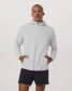 Vuori Men's Outdoor Trainer Shell Jacket Grey Mist Linen Texture front