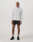 Vuori Men's Outdoor Trainer Shell Jacket Grey Mist Linen Texture full