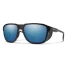 Smith Optics Embark Polarized Sunglasses Matte Black/Blue Mirror angled view