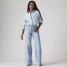 Levi's Women's 318 Shaping Wide Leg Jeans Tall Glass of Water full length view