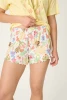 PJ Salvage Women's Feelin' Prickly Desert Dreams Sleep Shorts in Ivory detail view