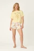 PJ Salvage Women's Feelin' Prickly Desert Dreams Sleep Shorts in Ivory back view