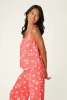 PJ Salvage Women's Siesta Dreams Dark Coral Floral Print Tank Top back view
