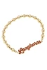 Canvas Style Texas Longhorns Enamel Stretch Bracelet detail view
