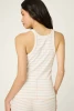 PJ Salvage Women's J'Adore Amour Sweetheart Stripes Tank Top multicolor back view