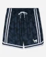 Goat USA Boys' Geo Print Mesh Shorts in Black flat lay