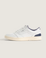 Vans Women's Court Low Shoes white navy blue side view