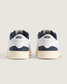 Vans Women's Court Low Shoes white navy blue back view