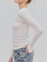 Free People Siren Long Sleeve Top Clean Ivory front view