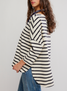 Free People Women's 2 Sense Long Sleeve Top Blue Combo back view