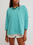 Free People Women's 2 Sense Long Sleeve Top Ivory Combo detail