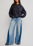 Free People Women's Epic Long Sleeve Top Washed Black full length