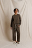 perfectwhitetee Nell Travel Pullover dark olive front