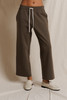 perfectwhitetee Claud Travel Track Pants Dark Olive front view