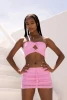 Blanco By Nature Women's Sofia Double Twist Top in Hot Pink