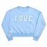 Iscream Girls' Blue Floral Love Sweatshirt Blue Floral front