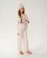 Rip Curl Girls' Surf Revival Crew Top in Oatmeal Marle front view