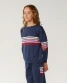 Rip Curl Girls' Surf Revival Crew Top in Navy back view