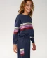 Rip Curl Girls' Surf Revival Trackpants in Navy full length