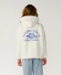 Rip Curl Girls' Surf Puff Heritage Hoodie in Bone/Blue detail view