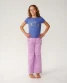 Rip Curl Girls' Surf Puff Wide Leg T Pants Lilac front view