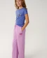 Rip Curl Girls' Surf Puff Wide Leg T Pants Lilac side view