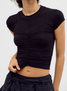 FP Movement Tempo Ruched Short Sleeve Tee Black detail view