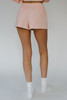 Happy Camp3r Women's Pink Peony Scuba Shorts Ballet Pink Back 1