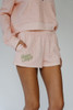 Happy Camp3r Women's Pink Peony Scuba Shorts Ballet Pink Detail 1