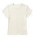 Marine Layer Women's Lexi Pointelle Tee Antique White front lay