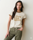 Marine Layer Women's Good Luck Tried & True Crew Tee Antique White front